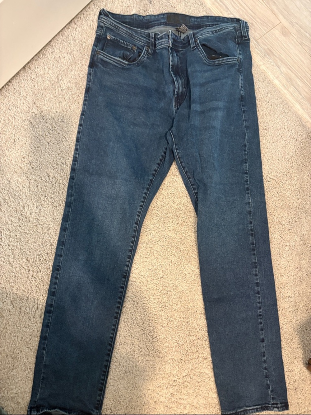 Slim Straight Men's Jeans in Deep Blue